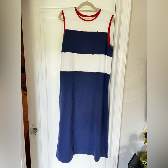 Bechamel 2-Piece Set XL Striped Dress + Button Cardigan Cotton Stretch, Retro - Picture 9 of 13